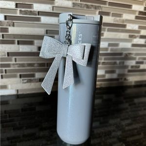 Starbucks Holiday 2023 Silver Bow Insulated Tumbler